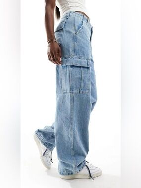 LEVIS 94 Baggy Denim Jeans Cargo Pants Size 25